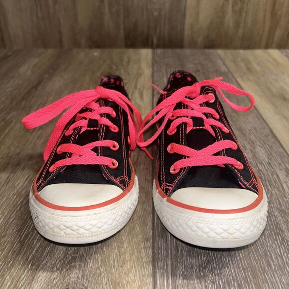 Converse Chuck Taylor All Star Double Tongue Sneakers Black Pink Youth US Size 3 - Picture 3 of 11